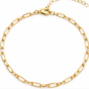 Gold Chain Links Anklet • Classic Link Anklet • Layering Anklet • Adjustable